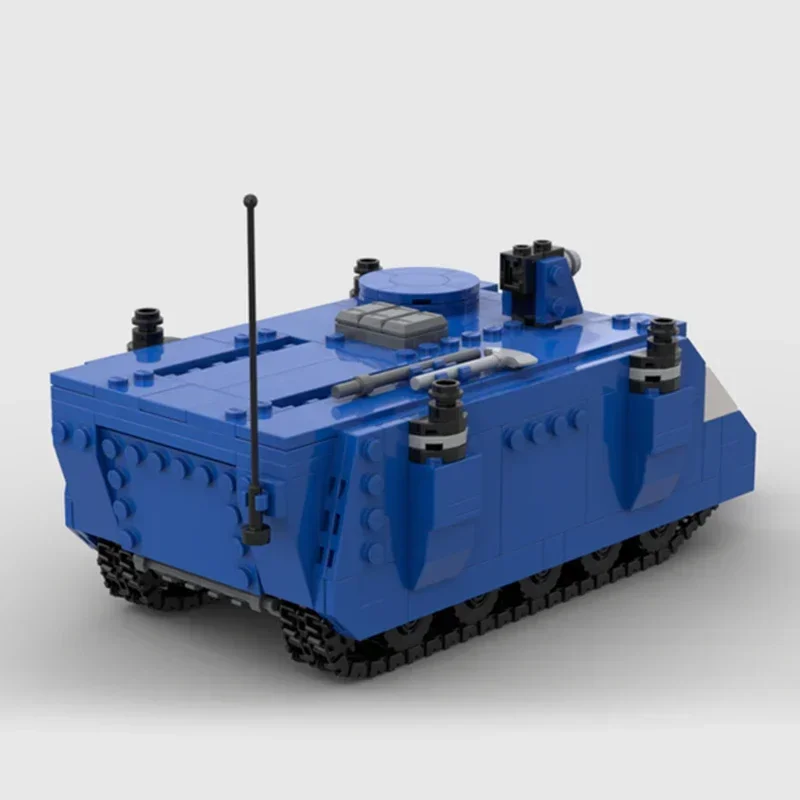 Moc строительные кирпичи модель военного оружия носорог транспортный автомобиль
