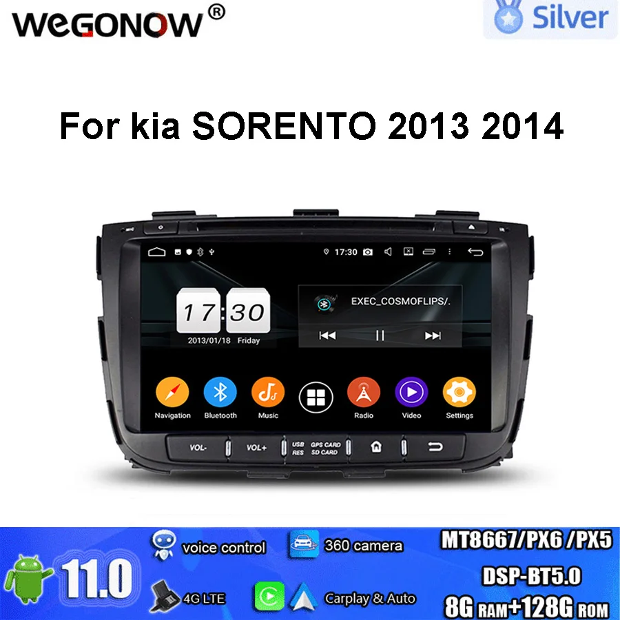 

Carplay IPS PX6 Android 11,0 Восьмиядерный 8 Гб 128 ГБ BT5.0 Wifi 4G LTE GPS карта Автомобильный DVD-плеер RDS радио для kia SORENTO 2013 2014