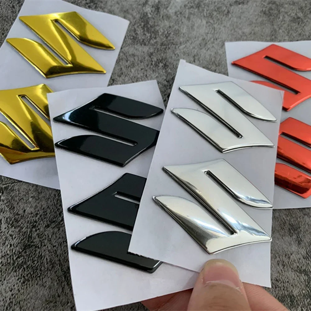 3D наклейки для мотоцикла Suzuki наклейка на бак Золотая эмблема 2 шт.