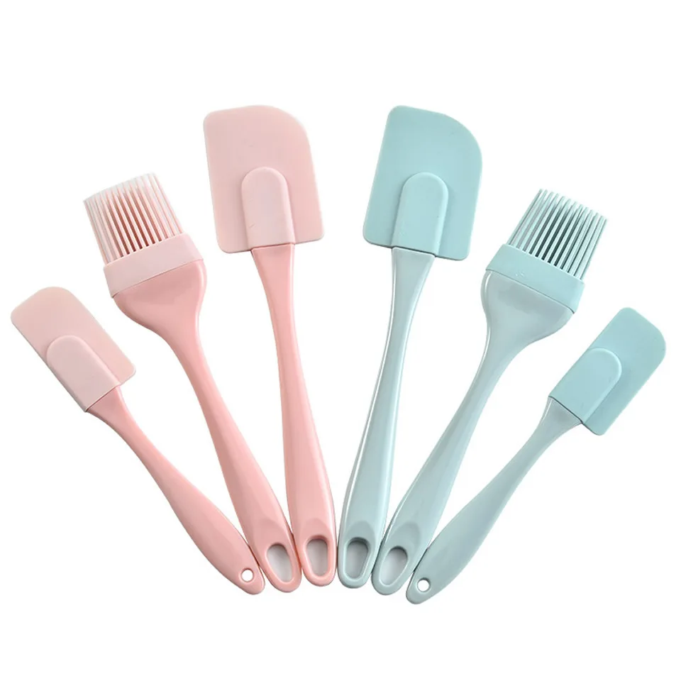 

3PCS/Set Cream Scraper DIY Bread Cake Butter Spatula Mixer Oil Brush Kitchen Baking Tool Silicone Spatula Non-stick Kitchen