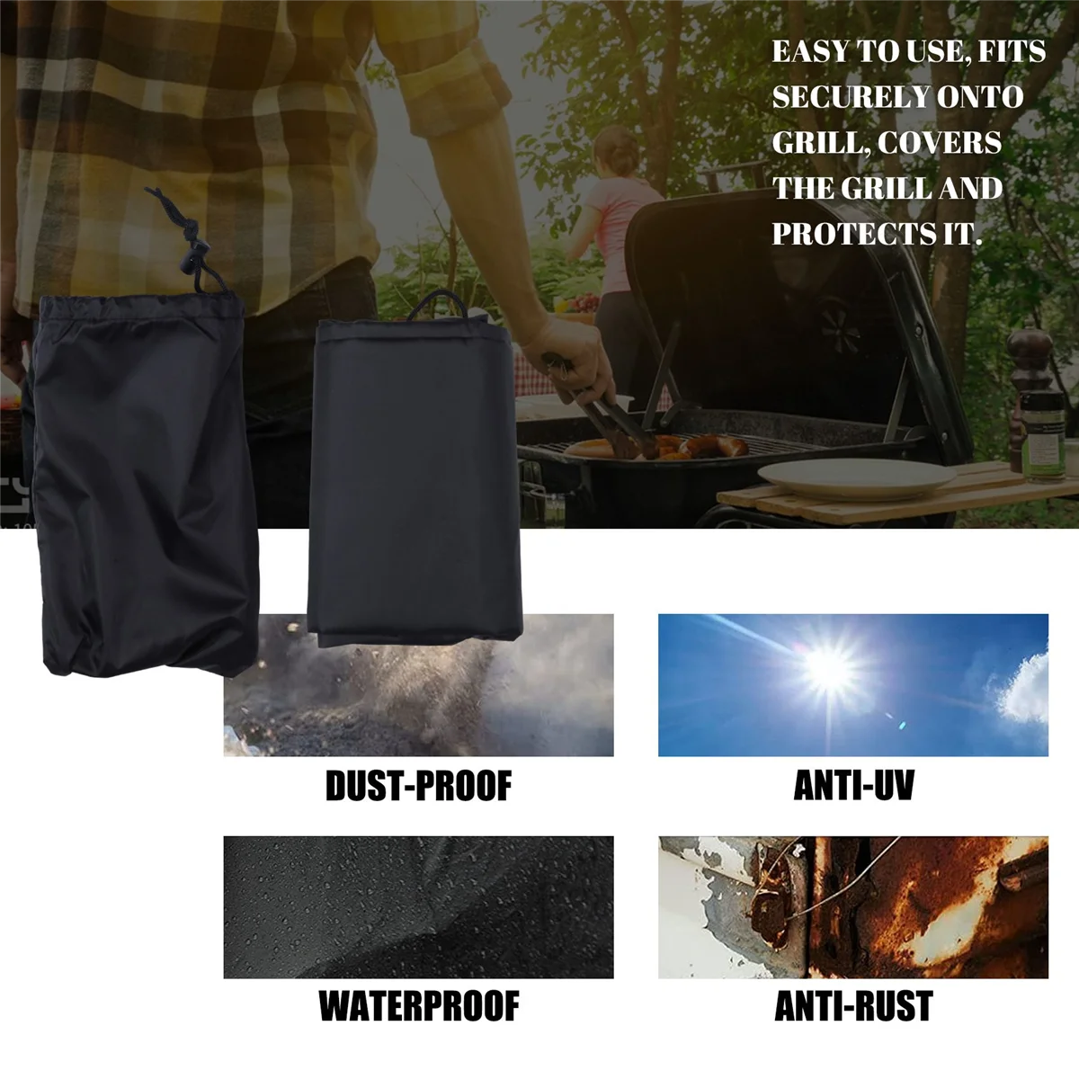 Водонепроницаемая Крышка для барбекю чехол гриля на колесиках протектор серии