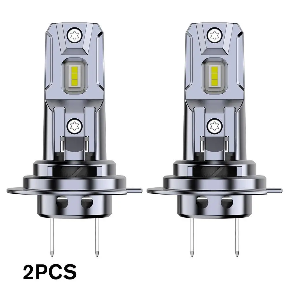 

New 2 Pcs H7 LED Headlight 6000K White Wireless Turbo Super Bright CSP Non Polarity 12000LM 12V 1:1 Mini Design IP68