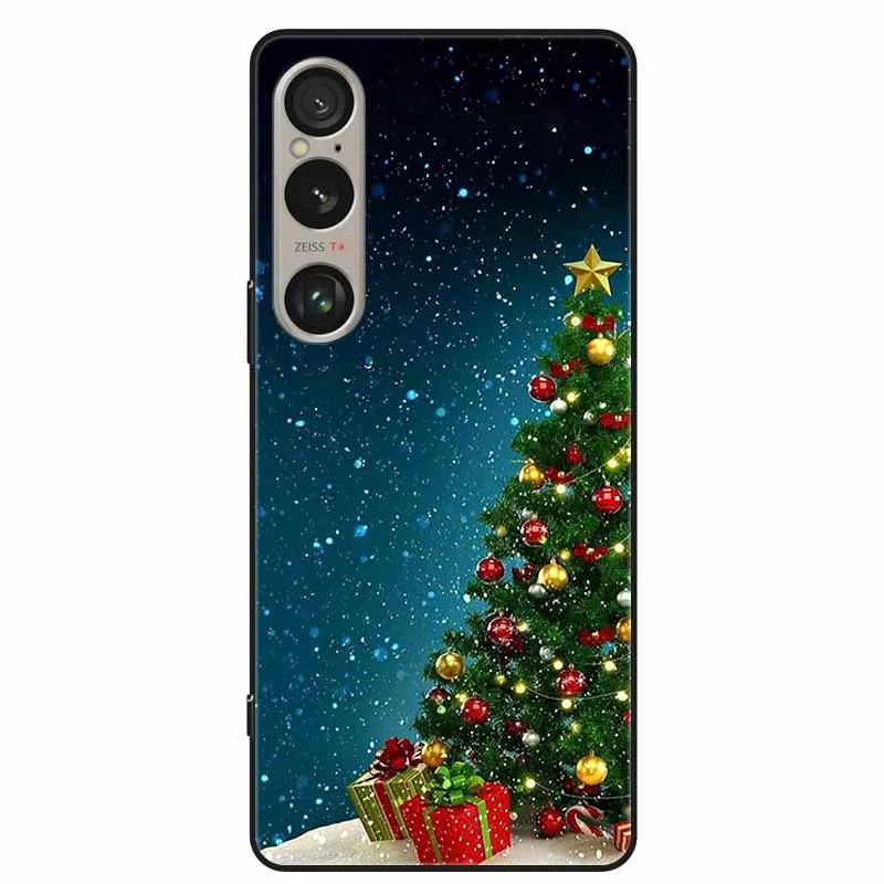 Рождественские чехлы для телефонов Sony Xperia 10 V 5G мягкий силиконовый чехол IV Xperia10 II