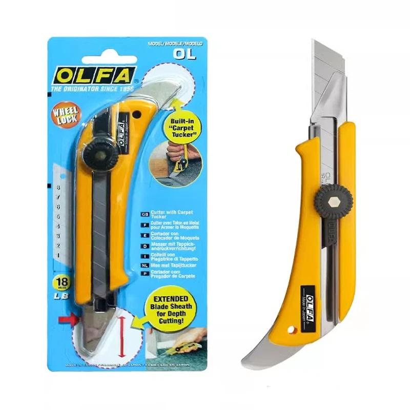OLFA Тяжелый универсальный нож Нож 18 мм со спиральным замком Промышленный для