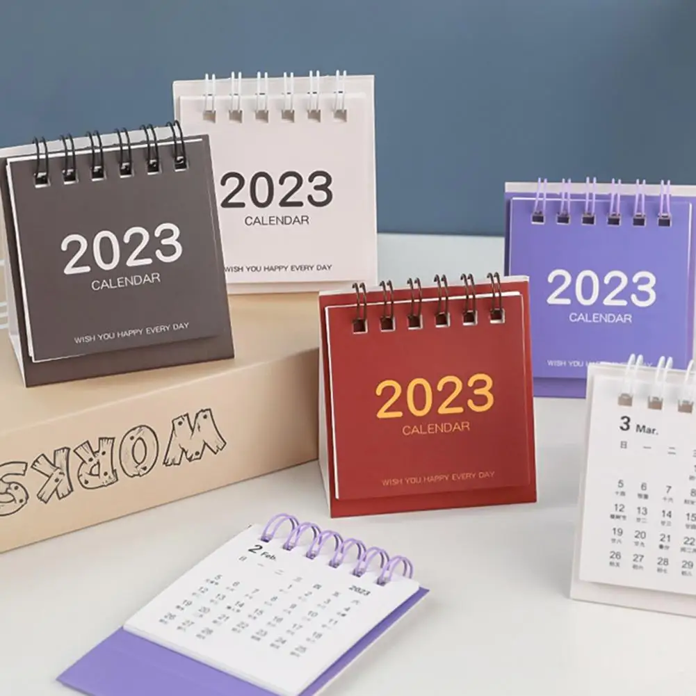 

Бумажный полезный Настольный календарь 2023, 4 цвета, настольный календарь для экономии места для дома