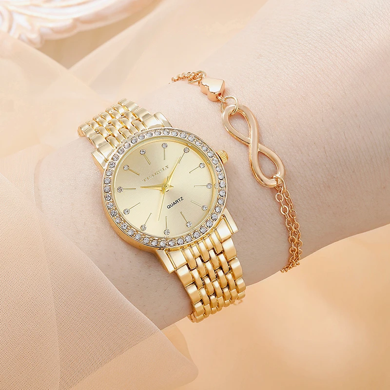 

Women's Watch Stainless Steel Band Gold Elegant Quartz Watch Dress Watch with Bracelet[Without Box]