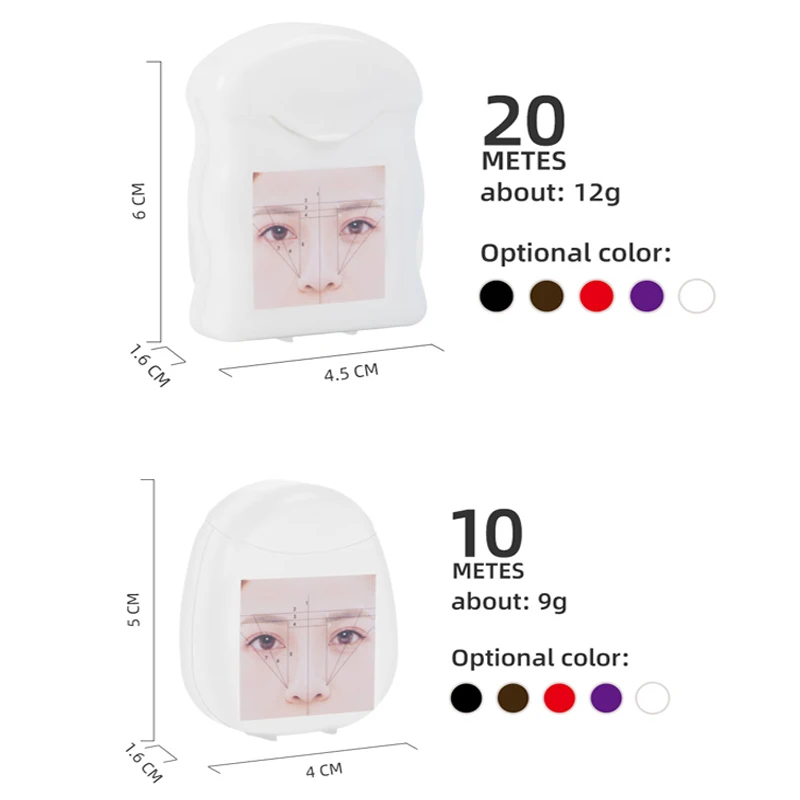Microblading Mapping Pre-Ink String 10/20 Meters for Makeup Eyebrow Dyeing Linen Thread Semi Permanent Positioning Measure Tool |