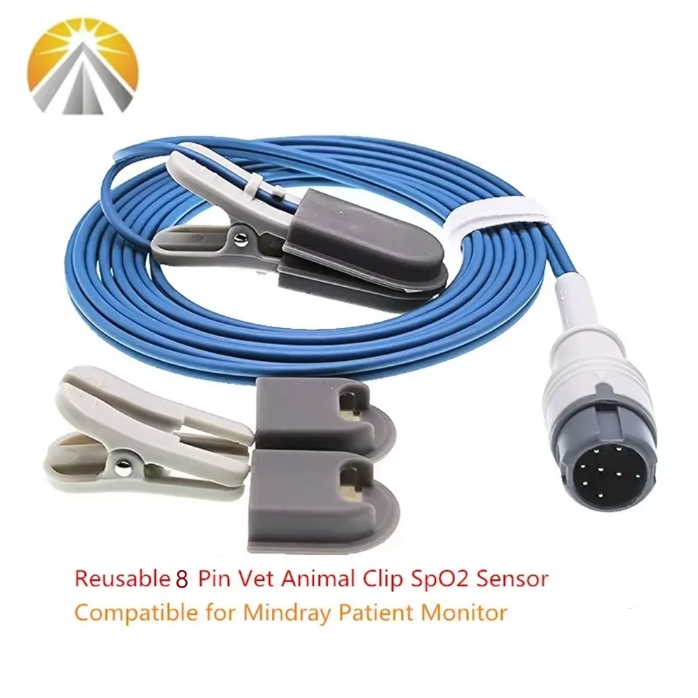 Многоразовый 8-контактный датчик SpO2 для мониторов пациента Mindray Beneview T5, T6, T8, iPM-9800, iMEC-8, iMEC-10, OXI-MAX Tech (art.: 3920dade3ffba) - 3920dade3ffba