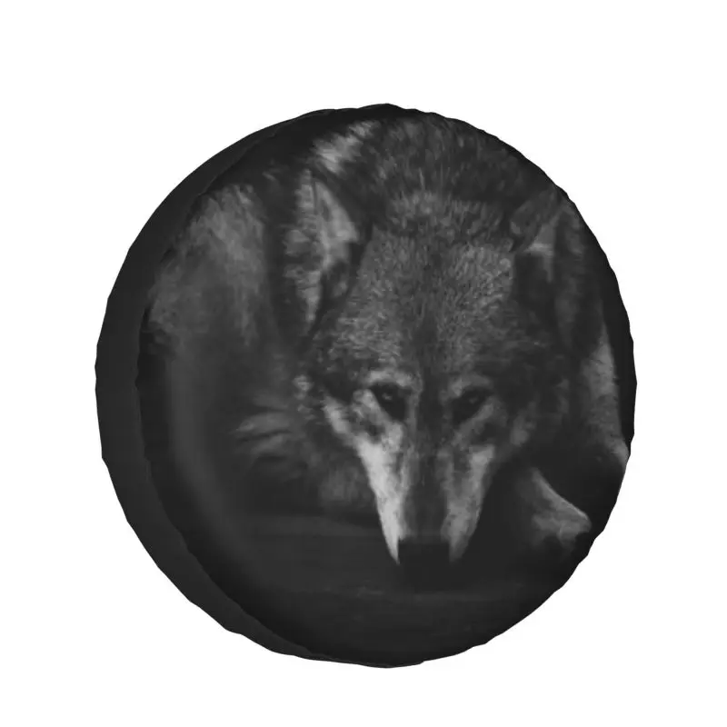 

Black Wolf Car Spare Tire COVER CAR Polyester Tire Storage Bag Car Tire Accessories Waterproof Sun Wheel Tire Tires Cover