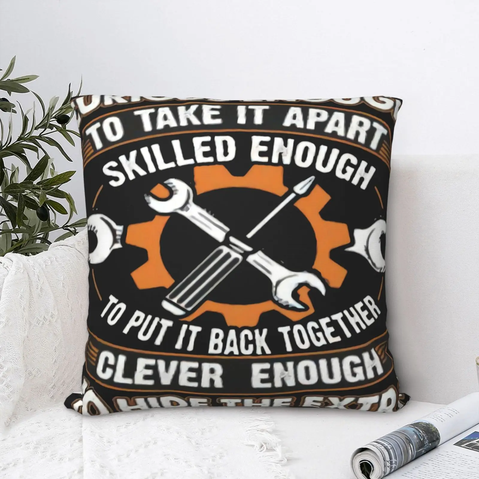 

Механический инженер на День отца инженерный Чехол на подушку на молнии большой Аниме Чехол на подушку аниме Чехол на подушку белый и черны...