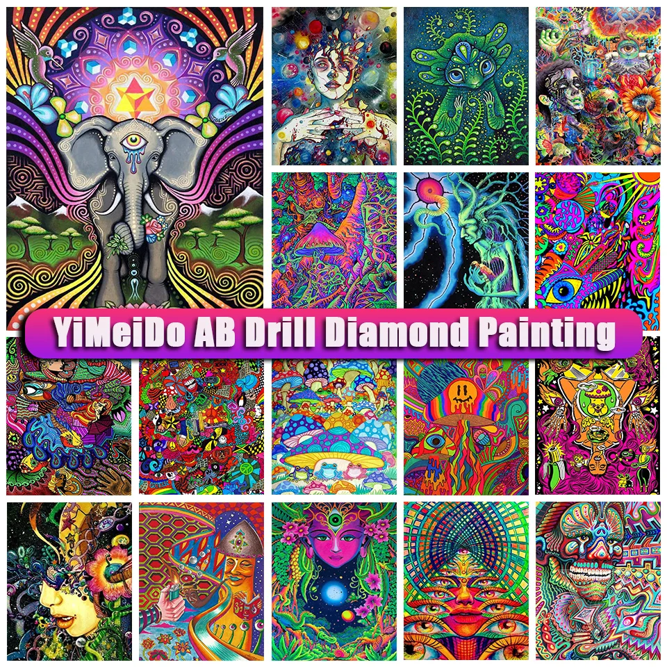 

Набор для алмазной живописи YIMEIDO 5D AB, картина с мультяшной девушкой, домашний декор, полноразмерная и круглая Алмазная вышивка, мозаика, вышивка крестиком, распродажа