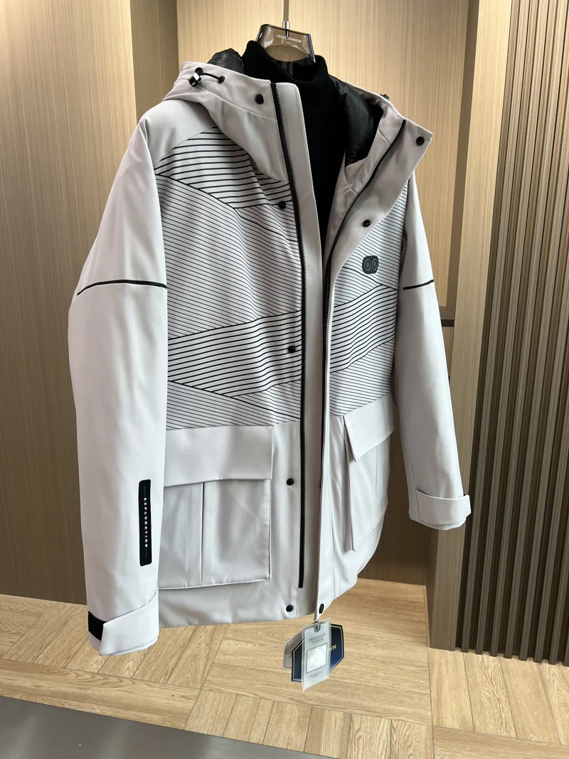 Зимнее Новое мужское пальто Мужская модная пуховая куртка с капюшоном для мужчин