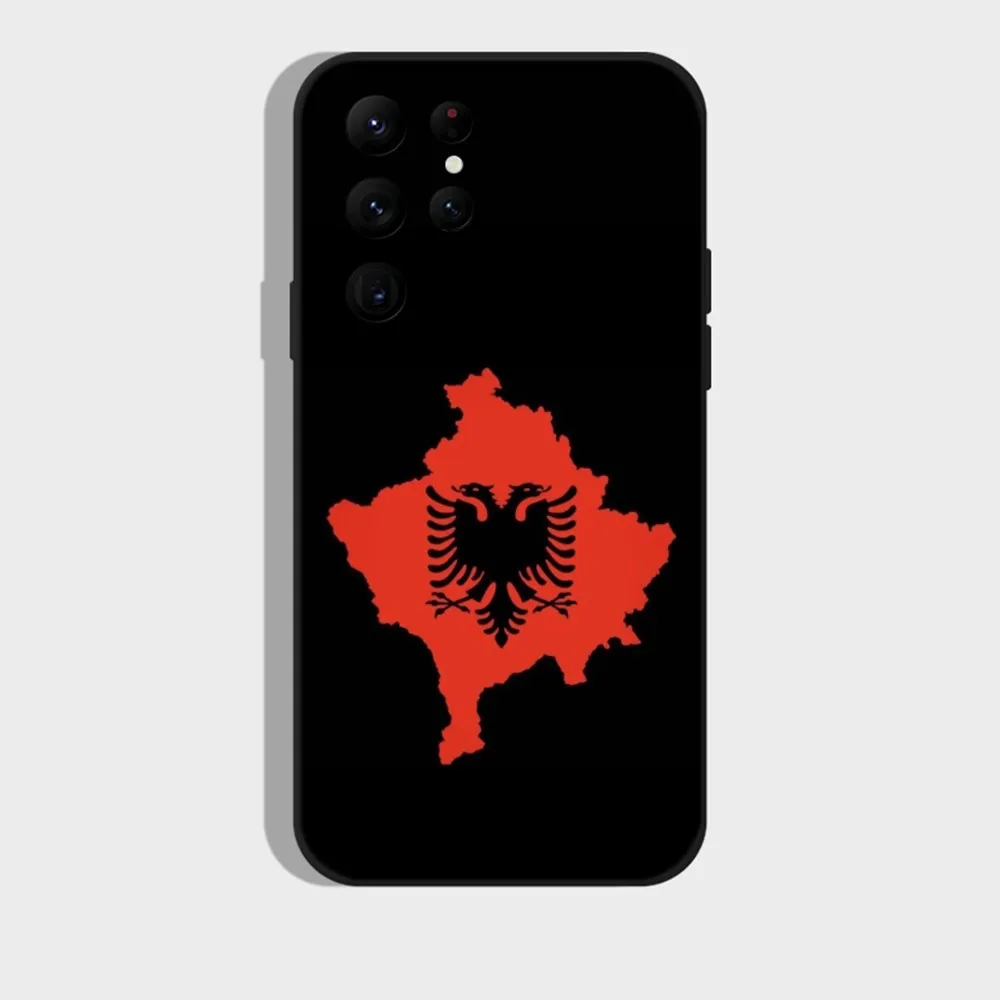 Albania Flag Phone Case For Samsung S24 S22 Ultra S20 S30 plus S23 ultra 5G Silicone Cover