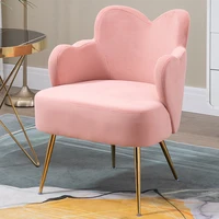 nordic single sofa luxury love shape design ins velvet armchair living room furniture soft small sofa balcony relax cafe chair