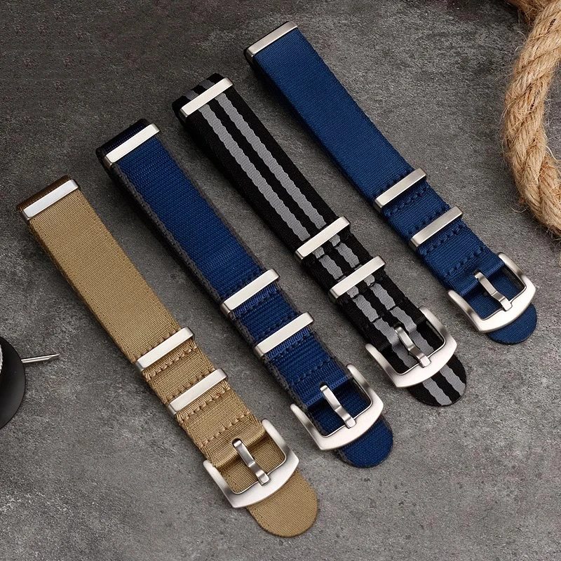 Нейлоновый холщовый ремешок для часов Rolex Tudor Omega 20 мм 22 черный зеленый хаки