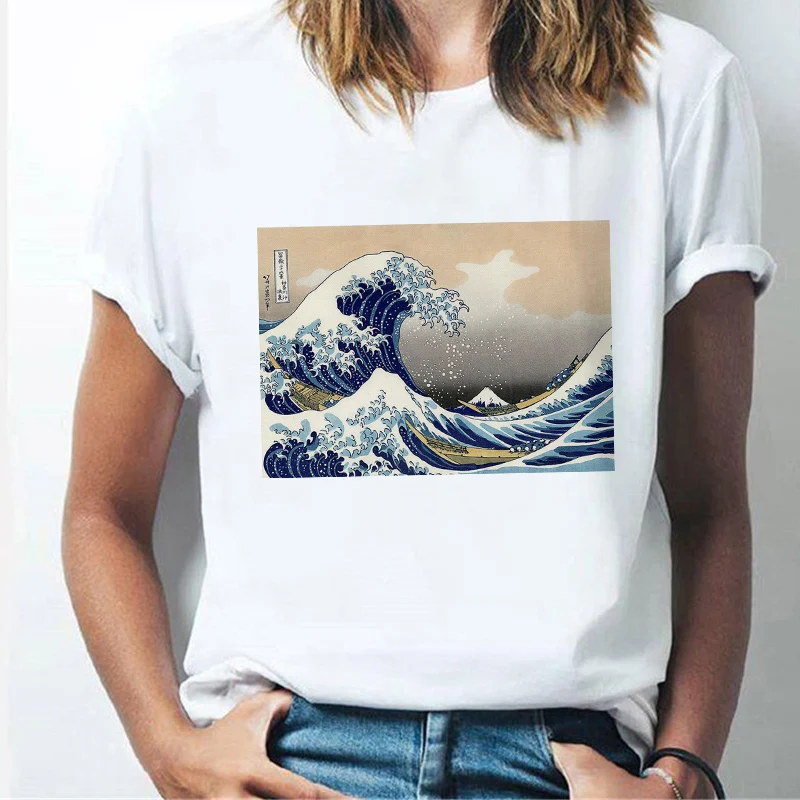 

The Great Retro Wave Japan Anime T-shirt Harajuku t shirt women clothing Cartoon Aesthetic Tshirt Women short-sleeved tee tops