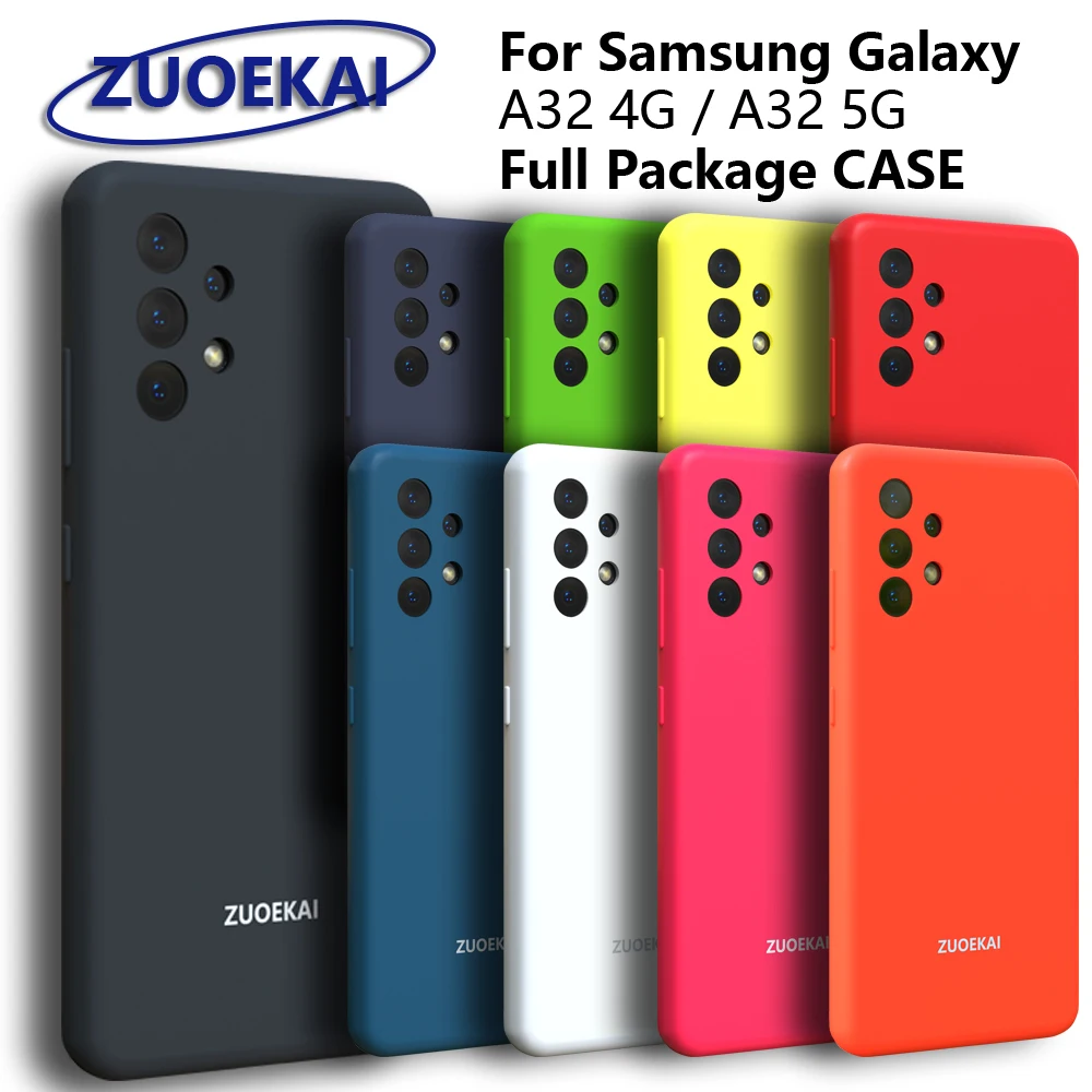 Чехол ZUOEKAI для Samsung Galaxy A32 5G 4G Шелковый силиконовый чехол мягкий на ощупь защитный