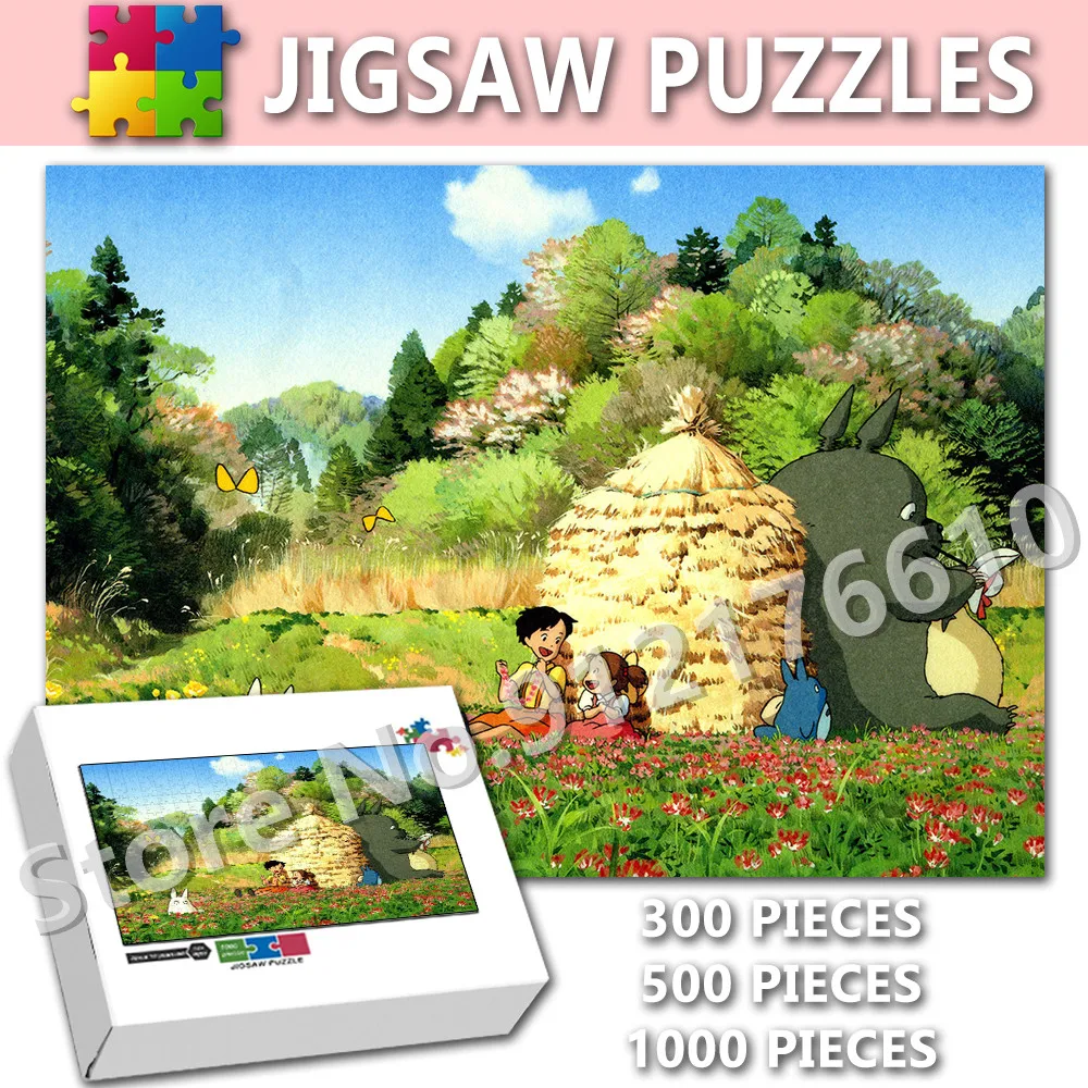 

My Neighbour Totoro Diy Puzzles Nursery Cartoon Anime Jigsaw Puzzle Miyazaki Hayao Educational Intellectual Decompressing Toys