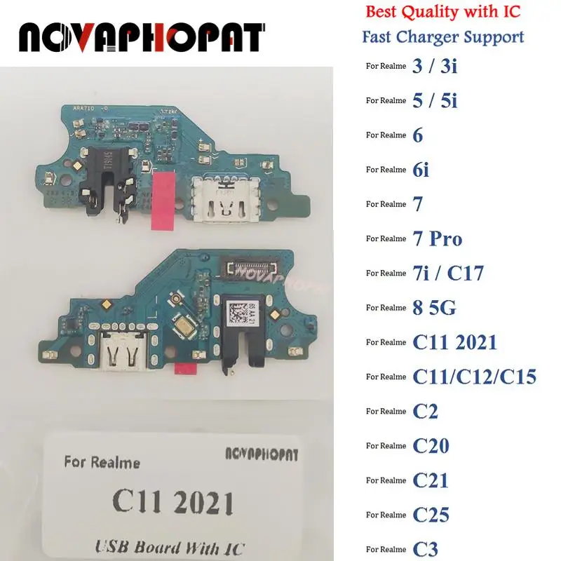 

Original For Realme 3 3i 5 5i 6 6i 7 8 Pro 7i C17 C12 C15 C2 C20 C21 C25 C3 USB Dock Charging Port Charger Mic Microphone Board