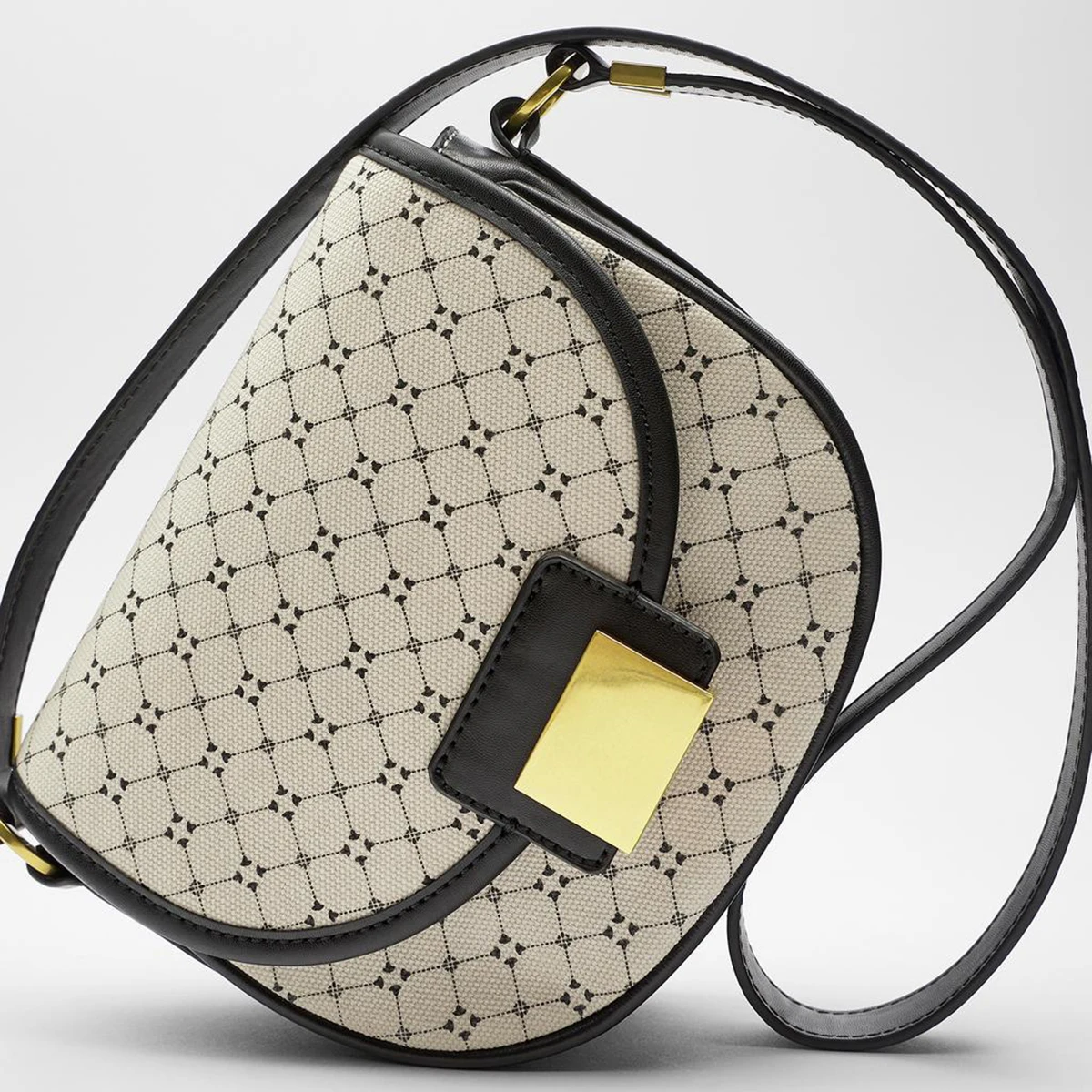 

Vintage Canvas Plaid Print Shoulder Bag For Women Classic Flip Cover Lock Underarm Saddle Bags Luxury Handbags Crossbody Bags