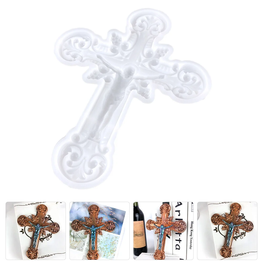 Cross Shaped Epoxy Silicone Mold DIY Cross Shape Wall Ornament Mold Handicraft Silicone Mold