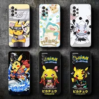 cartoon pikachu phone case for samsung galaxy s8 s8 plus s9 s9 plus s10 s10e s10 lite 5g plus back carcasa soft black
