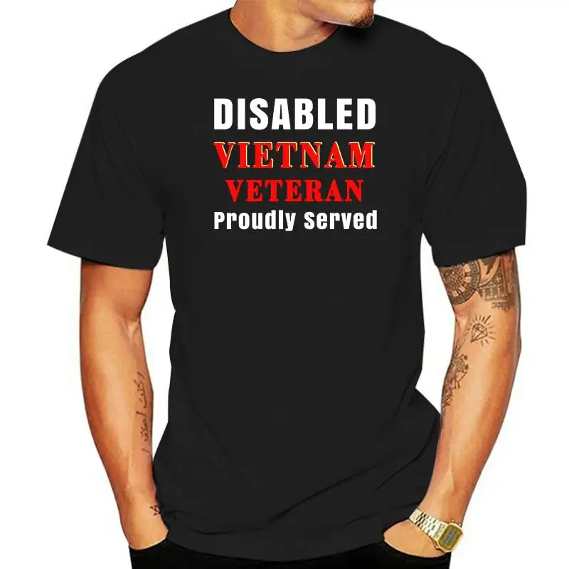 

Black, Navy Mens Disabled Vietnam Veteran Proudly Served Shirt For Nam Vet Free Shipping Tops Tee Shirt