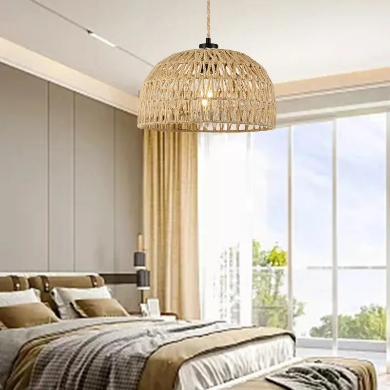 Декоративная подвесная люстра в стиле ретро Модный тканевый абажур для кафе