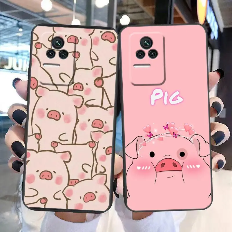 Phone Case For Redmi K40 K30 K20 12C 10 10C 9T 9C 9A 9 8A 8 7A 7 6A 6 5A 5 4X 4A Pro Plus 5G Fundas Capa Cute Cartoon Pink Pig