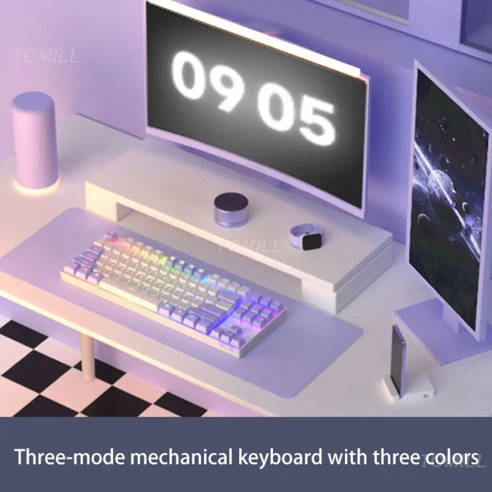 

87 (key) Universal Keyboard Retractable Foot Support Metal Wireless Keyboard Durable 87 Key Keyboard Mechanical Axis Keyboard