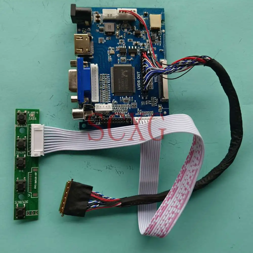 

Плата контроллера ЖК-экрана для Φ DIY Kit LVDS 40 Pin 15,6 "Ноутбук 1366*768 AV + VGA + HDMI-совместимая
