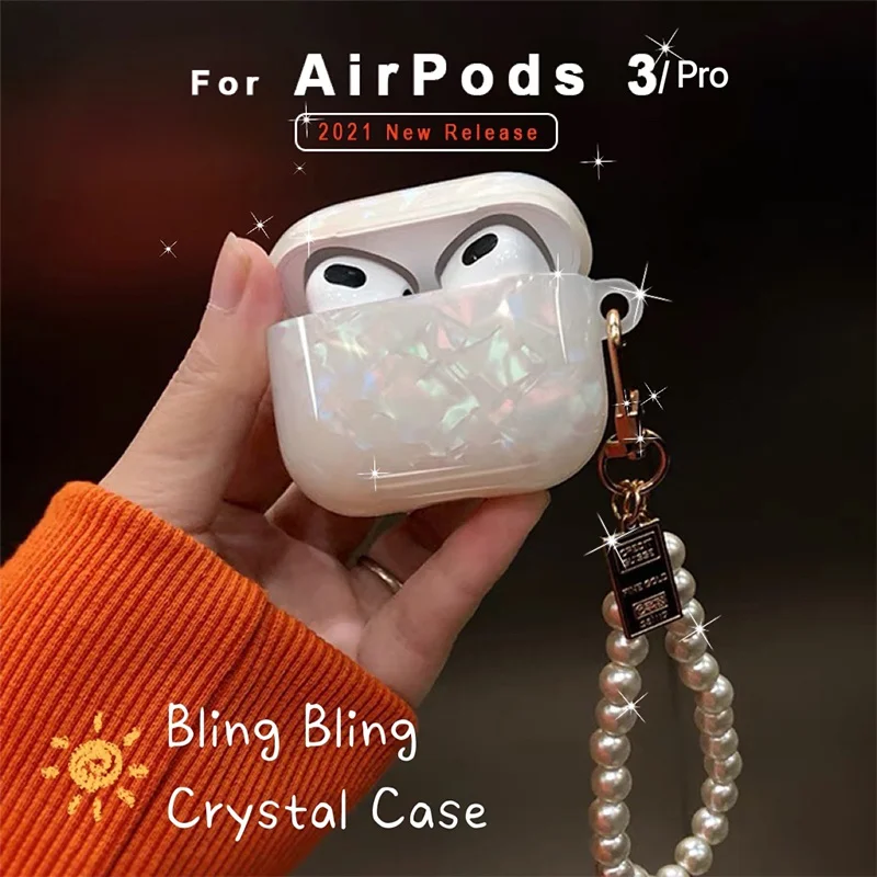 

Deluxe Girl Glittery Crystal Tote For Airpods 3 Pro, Glittery Headphone Case Bluetooth Wireless Headphone Case Surprise Price