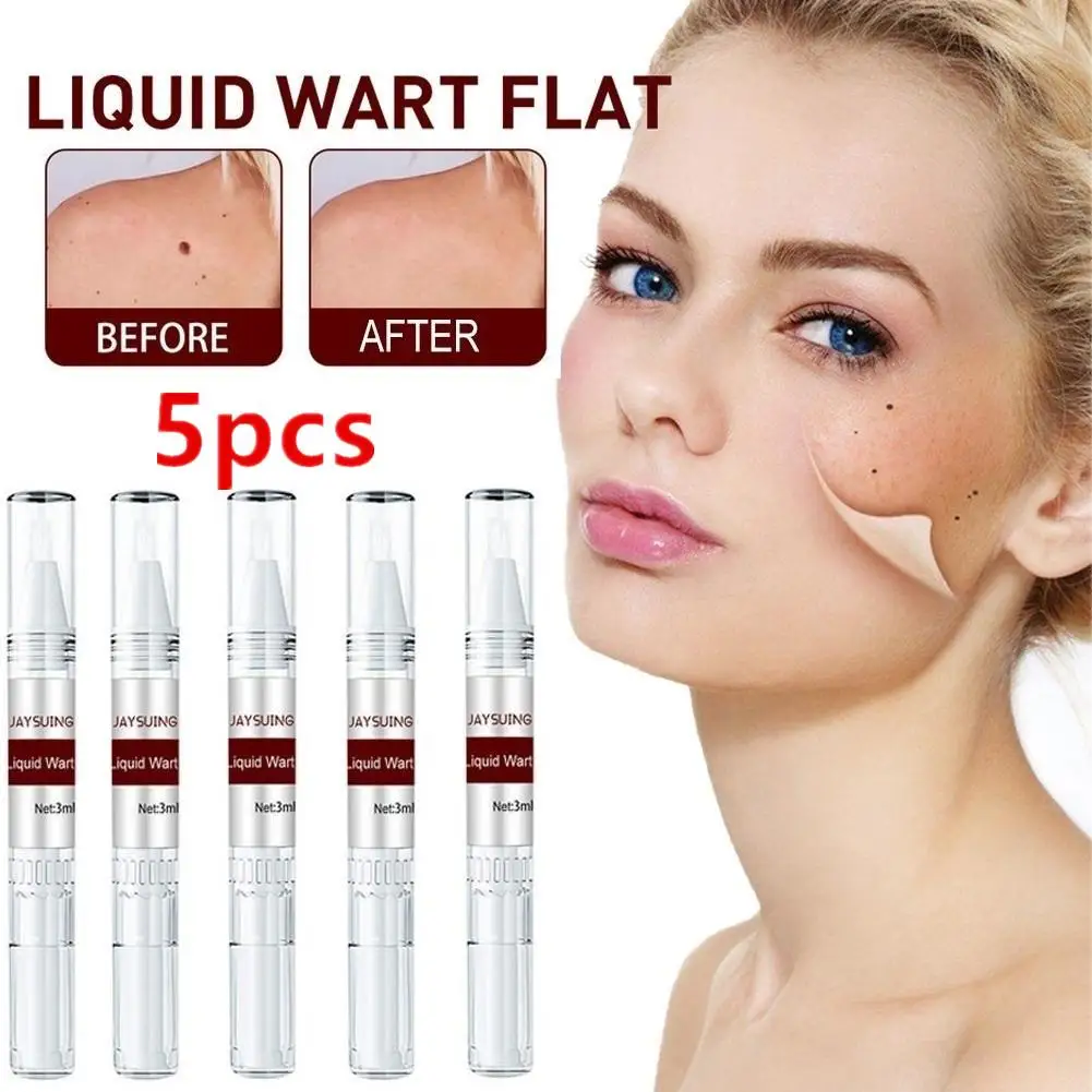 

5Pcs 3ml Wipe Off Tags & Moles Pen For Callus Gram Warts Foot Remover Liquid Genital Wart Removal Treatment Pen Skin Beauty