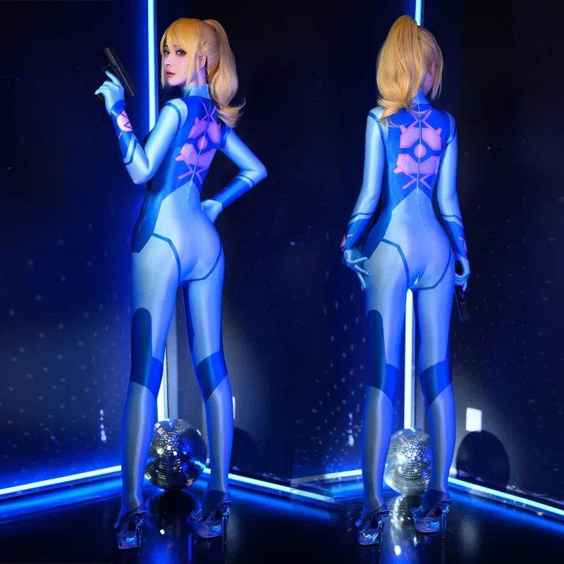 Новые сексуальные женские костюмы для косплея Metroid Samus глянцевое боди