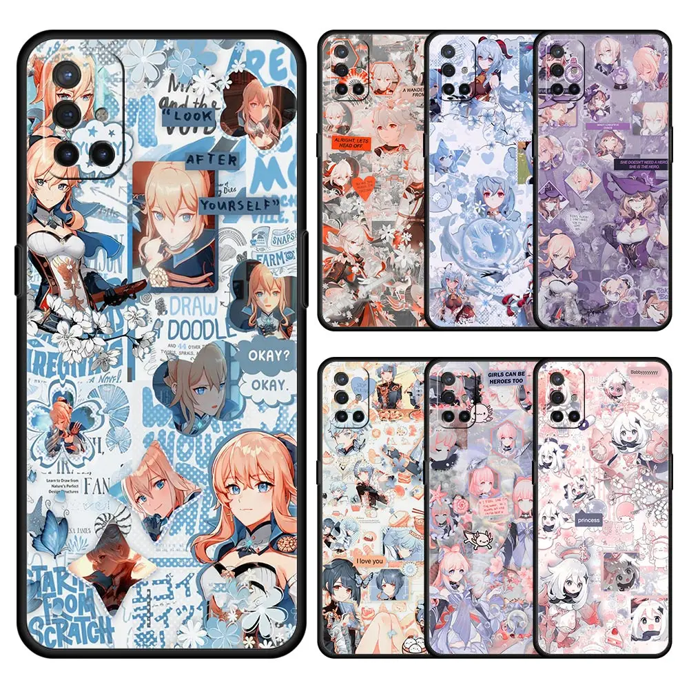 

Phone Case For OnePlus 10 9 Pro 9T 9R 9RT 8T 8 7 6T 7T 5G Black Shell OnePlus Nord 2 CE N200 N10 5G N100 Cover Genshin Impact