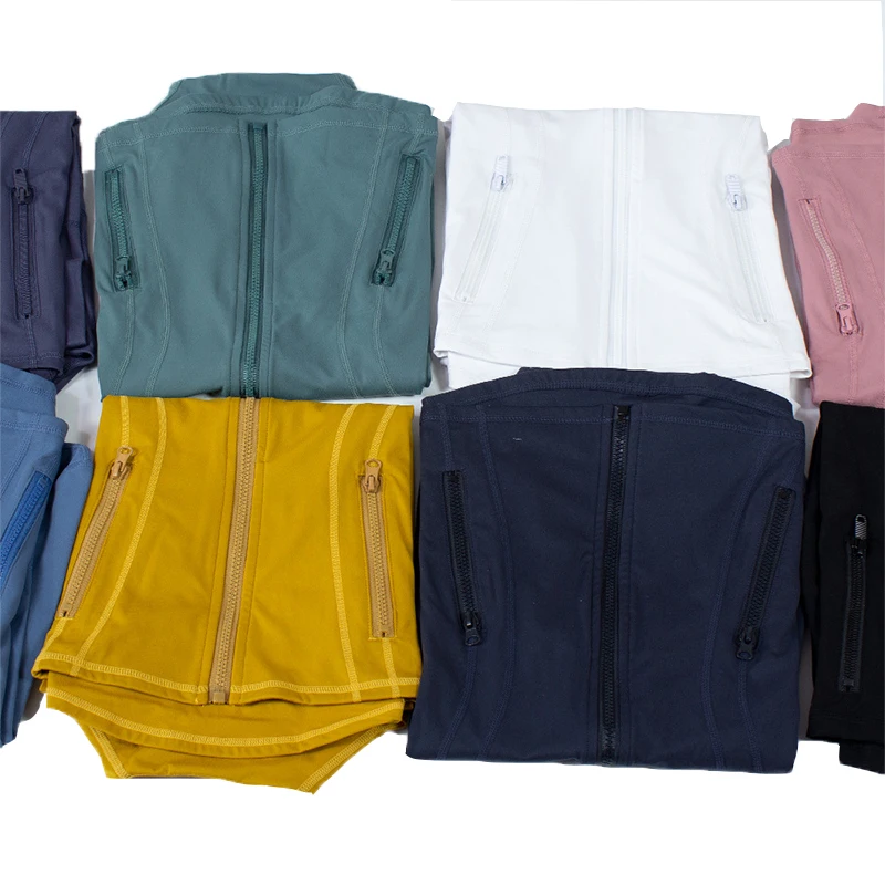 Women NWT Yoga Jacket Define Women's Sports Jacket Breathable Sports Solid Coat Women's Tight Casual Fitness Zip Up Jackets