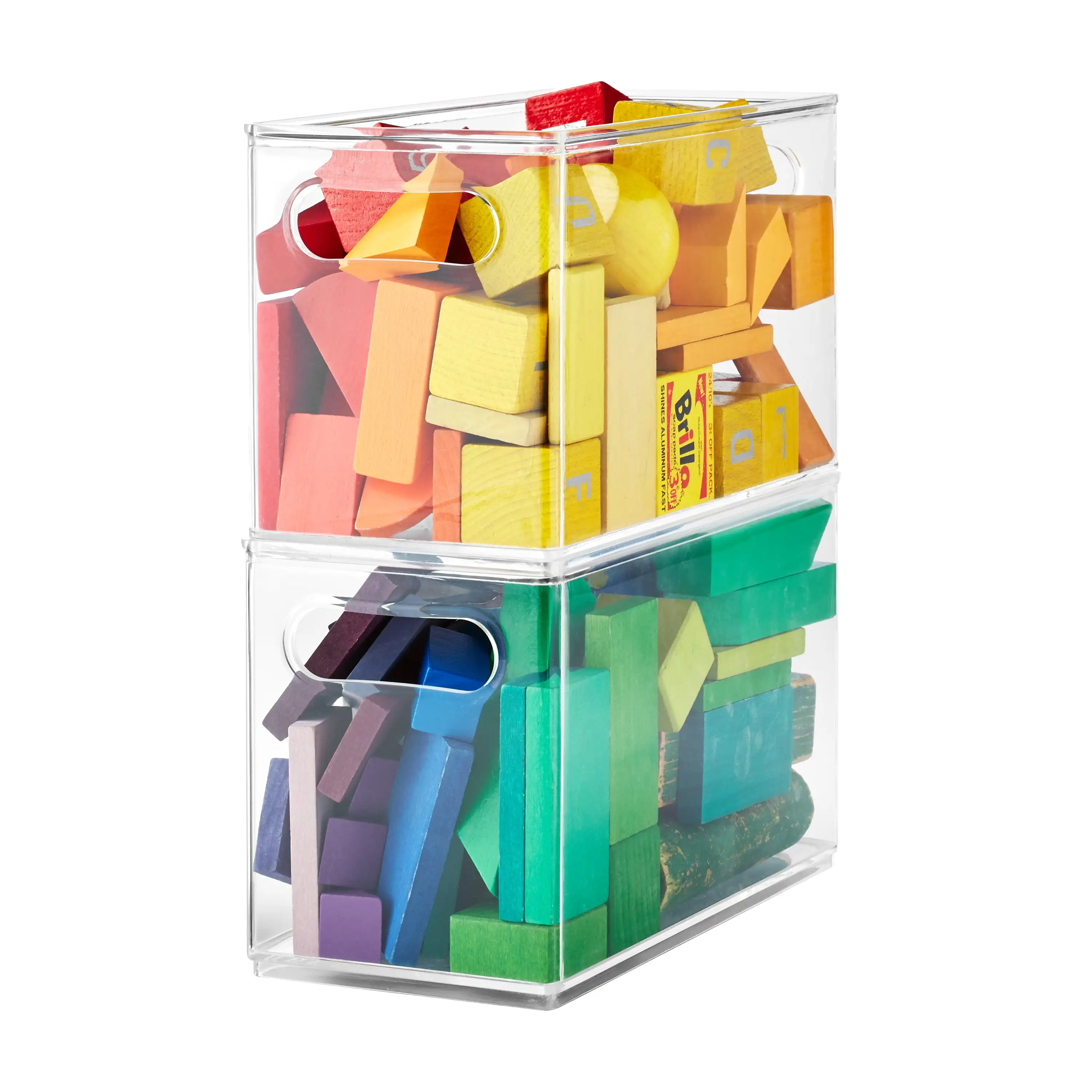 

Прозрачные пластиковые узкие контейнеры для хранения, набор из 4 шт., коробка для хранения