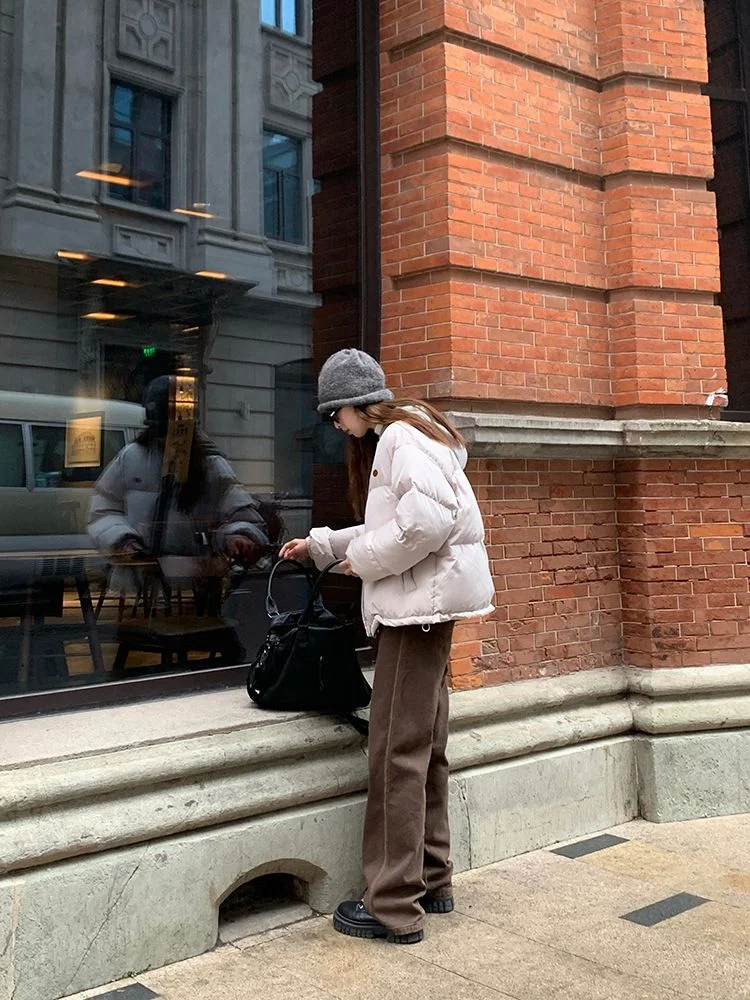 HOUZHOU Vintage Basic Brown Jeans Women Korean Fashion Harajuku Oversize Denim Pants Straight Trousers Japanese Style Pantalon