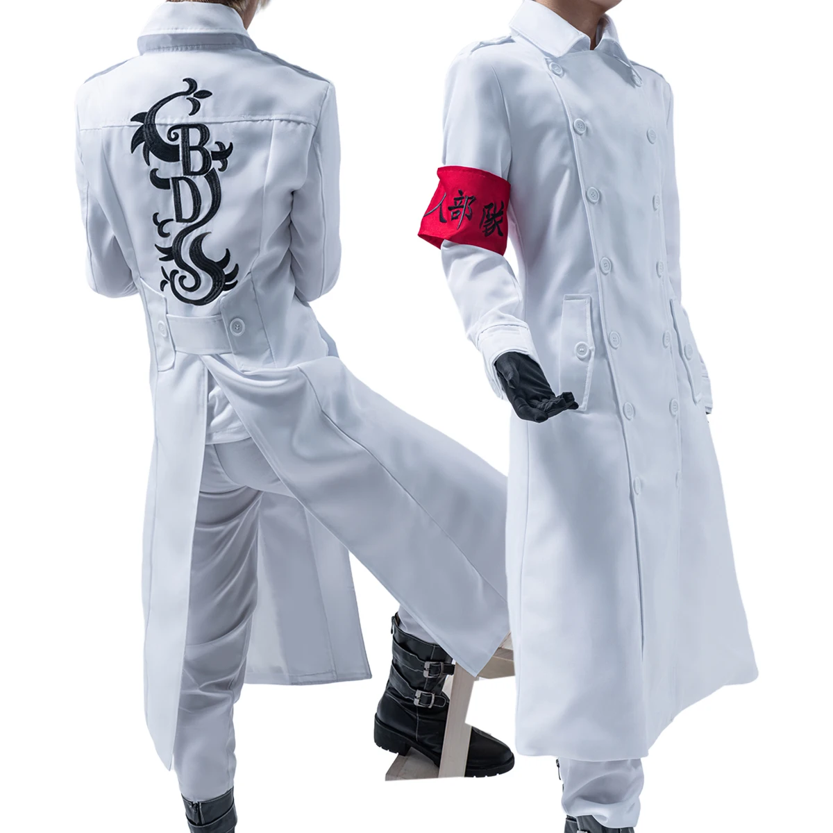 HOLOUN Tokyo Manji Gang Anime Cosplay Costume Coat Black Dragon Seishu Inui Hajime Kokonoi Embroidery 4PCS Sets Jacket Halloween