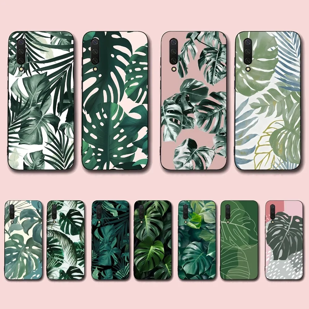 

Leaves Monstera Green Phone Case For Xiaomi Mi 5X 8 9 10 11 12 Lite Pro 10T PocoX3pro PocoM3 Note 10 Pro Lite