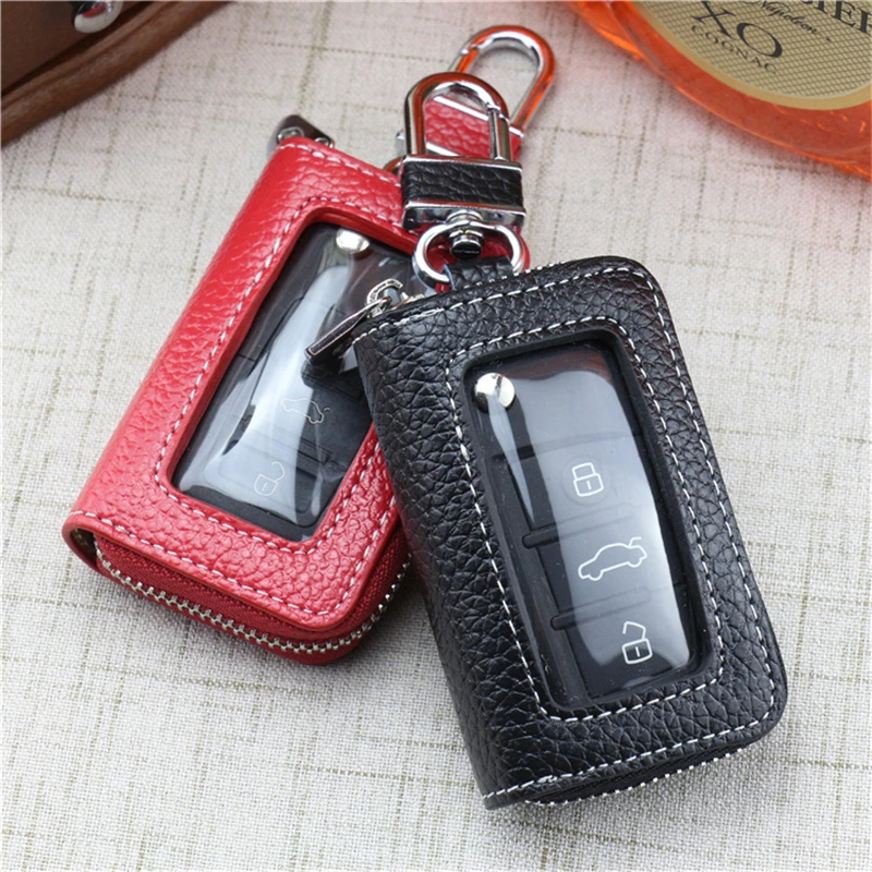 

1PC Multi Function Key Case Men & Women Leather Car Key Bag Wallet Fashion Housekeeper Holders Key Rings Home Key