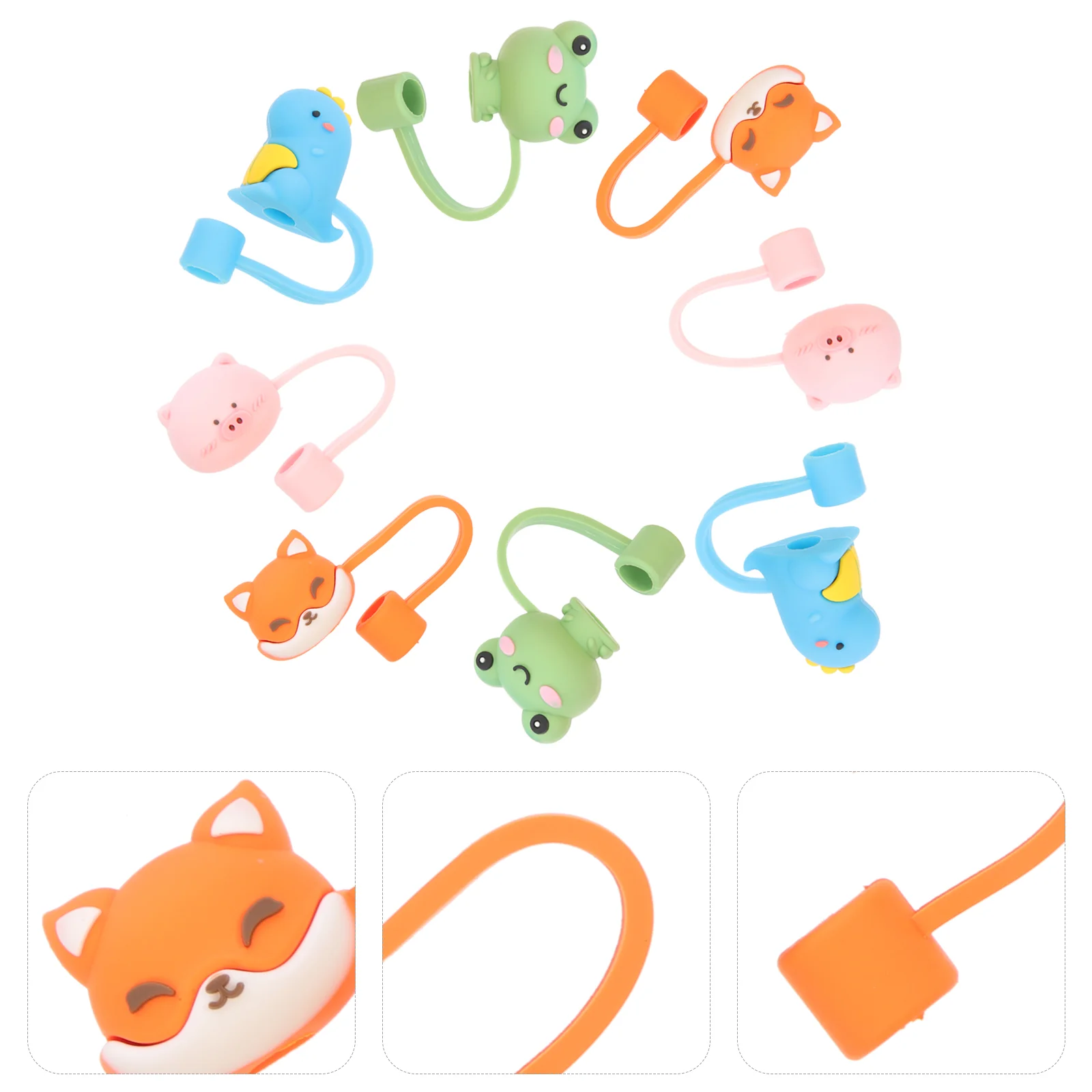 

Straw Tips Covers Silicone Caps Cover Reusable Drinking Topper Cap Protector Toppers Plugs Straws Steel Cute Plug Stainless Tip