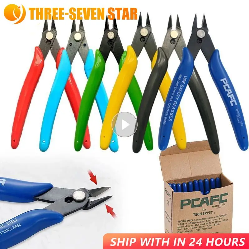 

1PC Electrical Wire Cable Cutters Cutting Side Snips Flush Pliers Nipper Anti-slip Rubber Mini Diagonal Pliers Hand Tools