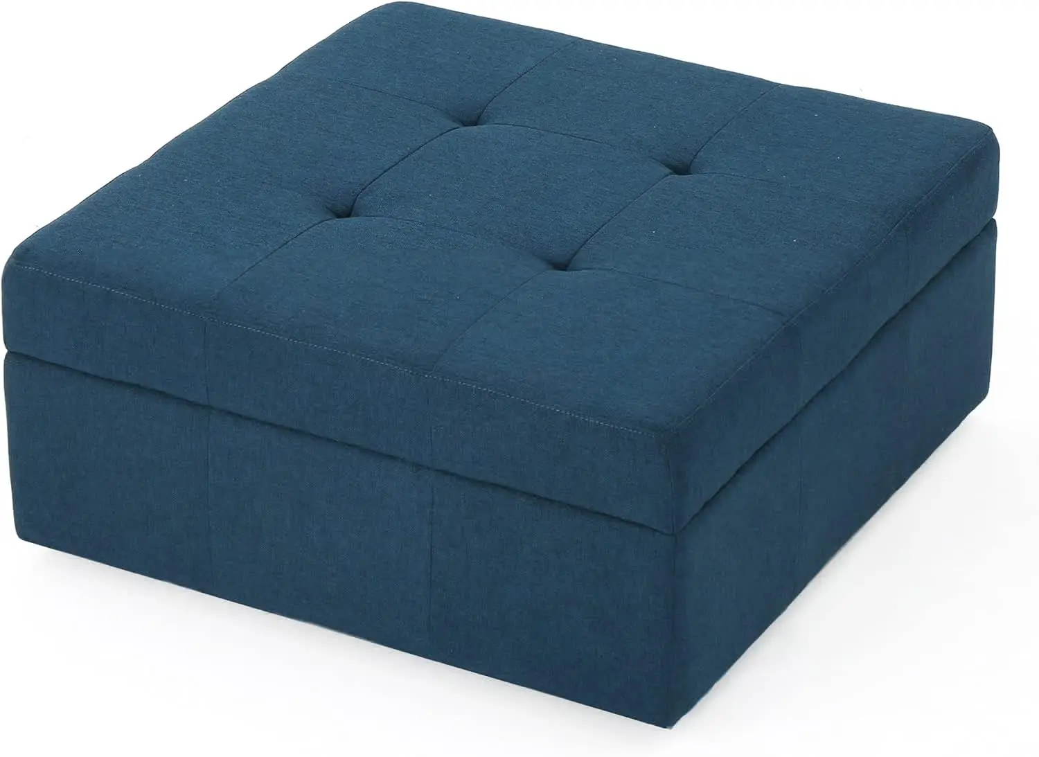 

Fabric Storage Ottoman, Navy Blue 30.5' L x 30.5' W x 15.25' H