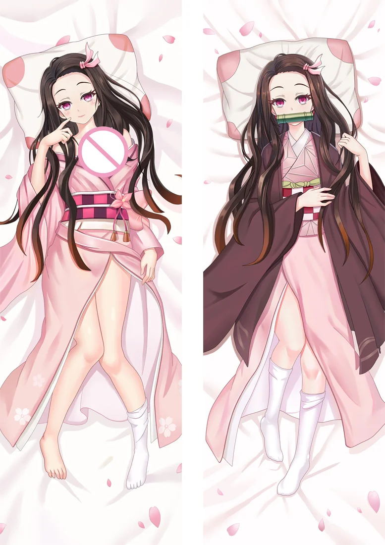 

Рассекающий демонов: Kimetsu No Yaiba наволочка с аниме Nezuko, подушка для обнимания тела на заказ, мультяшное постельное белье, наволочка, подушки дл...
