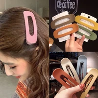 large hair clips for women girls candy color hairpins seamless plastic duckbill claw acrylic toothed non slip bb barrettes