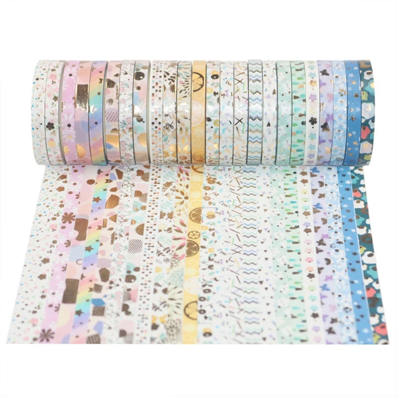 

Retro Hot Stamping Tape Set for Decorative Journal Scrapbooking 24pc