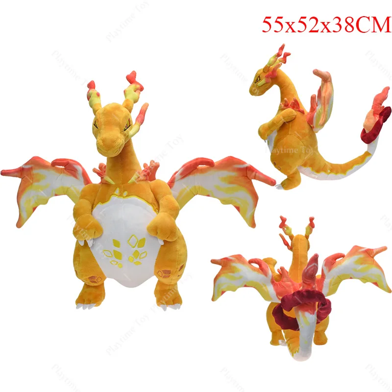 New Pokemon 38cm Dynamax Charizard Plush Toys XY Fire Dragon Movies Anime Stuffed Doll Toy Children Kids Birthday Gift