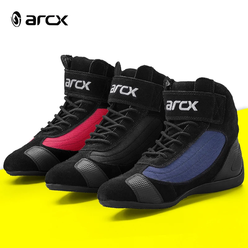 

Мужские мотоциклетные ботинки ARCX, профессиональные гоночные уличные ботинки, кожаная обувь для мотокросса, для езды на мотоцикле