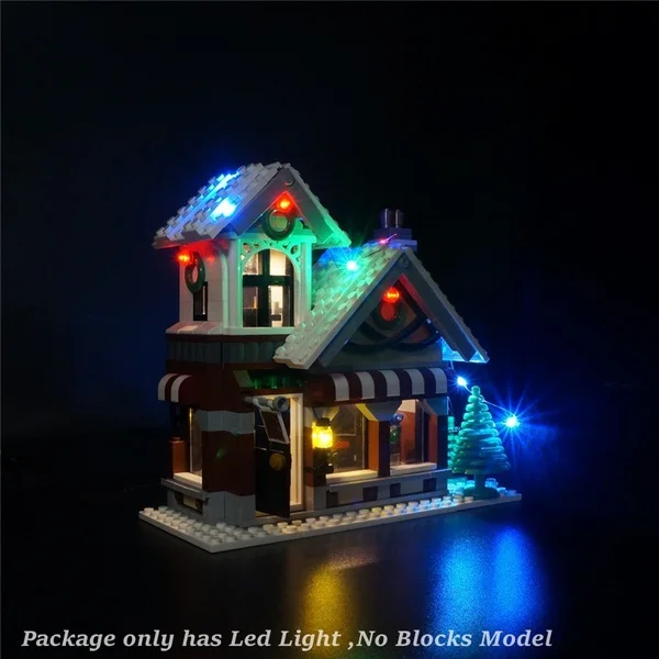 Набор со светодиодный Ной подсветкой USB для конструктора LEGO Creator Winter Toy Shop модель